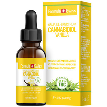 Formula Swiss Tratamiento corporal Cannabidiol Drops 5% Cbd Vanilla Oil 500mg 0,2% Thc