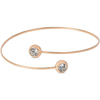 Luxenter Pulseras Pulsera Lyre Con Baño Oro Rosa De 18 Quilates