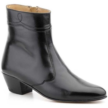 Nikkoe Shoes For Men Botines Botines de piel con tacon cubano by Nikkoe