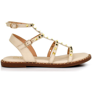 Exé Shoes Sandalias SANDALIA PLANA ICE CON REMACHES DORADOS ALLISON-820