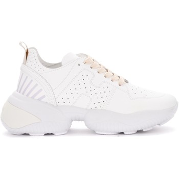 Hogan Zapatillas Zapatillas Interaction de piel calada blanca