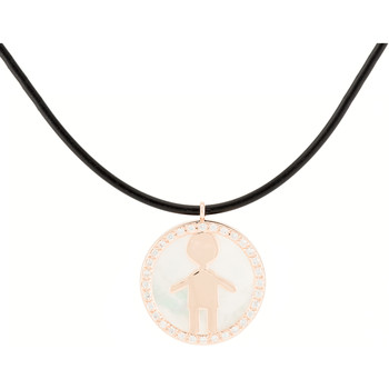 Luxenter Collar Collar Niño Con Baño Oro Rosa De 18 Quilates