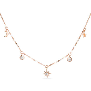 Luxenter Collar Collar Oyazia Con Baño Oro Rosa De 18 Quilates