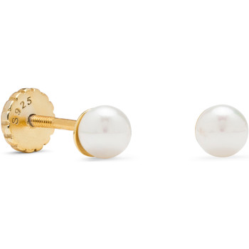 Luxenter Pendientes Kids And Baby Danlug Con Baño De Oro Amarillo De 18 Quilates