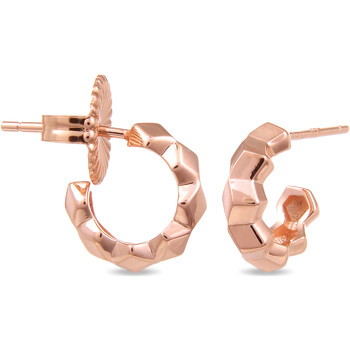 Luxenter Pendientes Pendientes Arcio Con Baño Oro Rosa De 18 Quilates