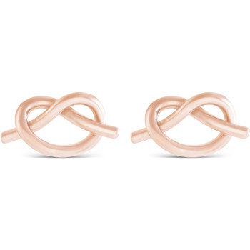 Luxenter Pendientes Pendientes Kuluka Con Baño Oro Rosa De 18 Quilates