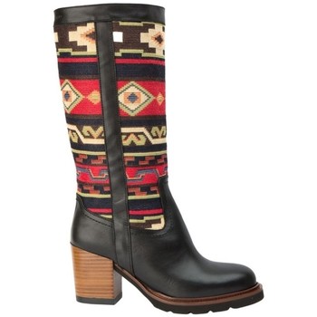 Vienty Botas Bota piel étnica negra RIVER