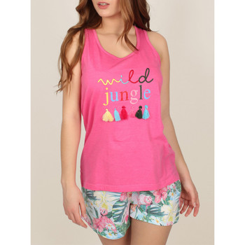 Admas Pantalones cortos de pijama con camiseta tirantes Wild Jungle
