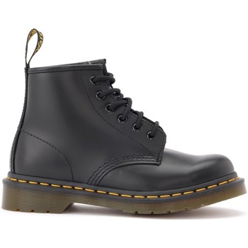 Dr Martens Botines Botín 101 de piel negra con costuras amarillas