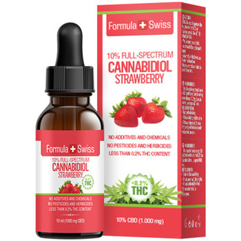 Formula Swiss Tratamiento corporal Cannabidiol Drops 10% Cbd Strawberry Oil 1000mg 0,2%thc 10ml