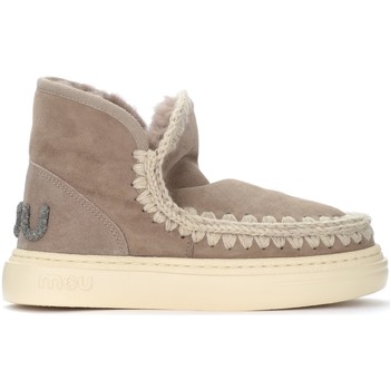 Mou Deportivas Moda Stivaletto Eskimo Sneaker Bold color taupe con logo in