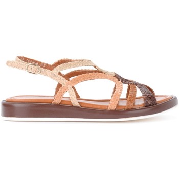 Pon´s Quintana Sandalias Sandalia Anais de piel color cuero entrelazada