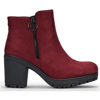 Bosanova Botines Botines burdeos con cremallera