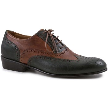 Leonardo Shoes Zapatos Mujer PINA 037 VERDE/CUOIO