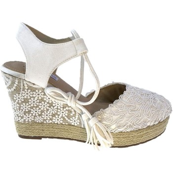 Mandarina Shoes Alpargatas Cuña Mandarina Elena Blanco