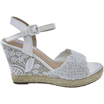 Mandarina Shoes Sandalias Cuña Mandarina Gloria Blanco