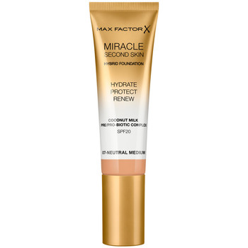 Max Factor Base de maquillaje Miracle Touch Second Skin Found.spf20 7-neutral Medium