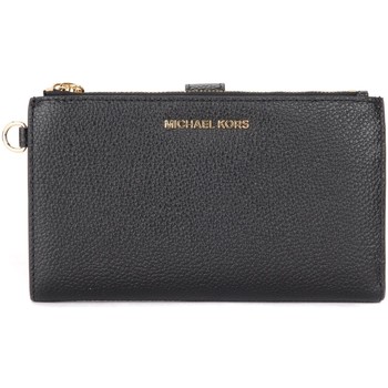 MICHAEL Michael Kors Cartera Cartera de muñeca de piel martillada negra