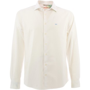 Sun68 Camisa manga larga S30105 camisas hombre Blanco