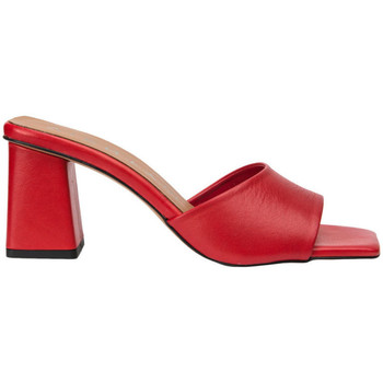 Vienty Sandalias Sandalia mule tacón piel rojo Ani