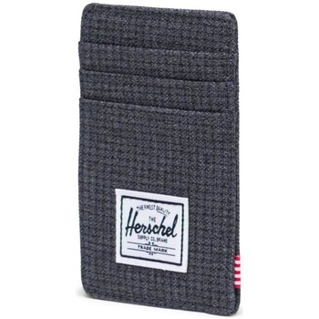 Herschel Cartera Oxford Pouch Leather RFID Black Pebbled Leather