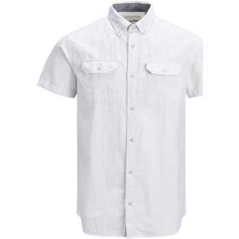 Jack & Jones Camisa manga corta 12171417 JCOFRED LINEN SHIRT SS WORKER ANTARCTICA