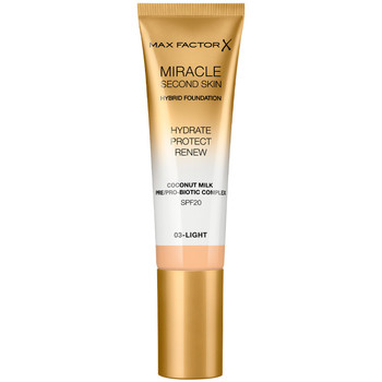 Max Factor Base de maquillaje Miracle Touch Second Skin Found.spf20 3-light