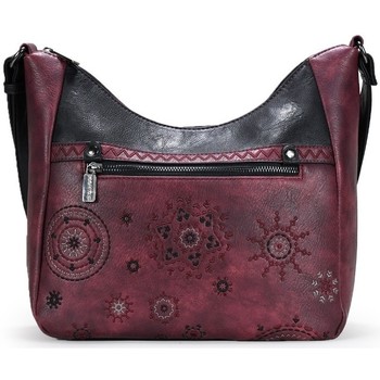 Bosanova Bandolera Bolso góndola burdeos con bordado