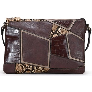 Bosanova Bandolera Bolso marrón con patchwork