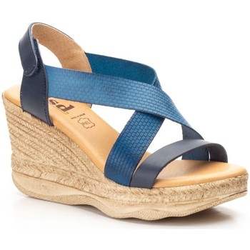 Calzados Dsd Sandalias Sandalias de piel de mujer con cuña by DSD