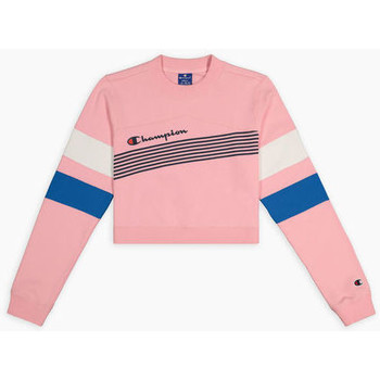 Champion Camiseta manga larga Sudadera corta con estampado de rayas y bloques de colores