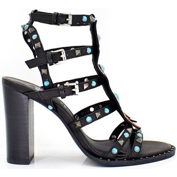 Exé Shoes Sandalias SANDALIA NEGRA TACÓN CON TACHUELAS COLOR SHIRLEY-725