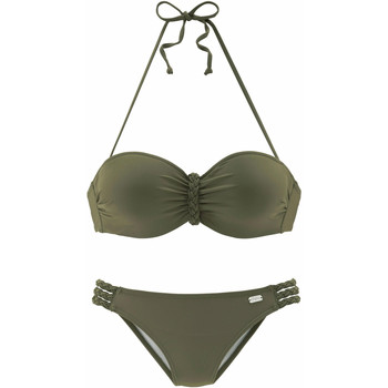 Lascana Bikini Green Buffalo Bandeau Bikini Set de 2 piezas