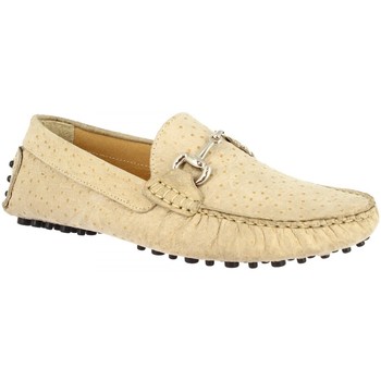 Leonardo Shoes Mocasines 504 STRUZZO AVENA