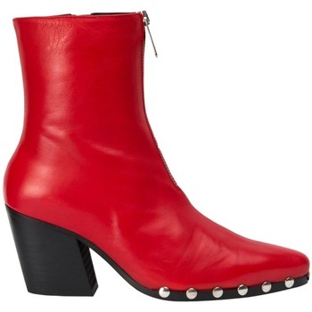 Vienty Botines Botín tachas piel rojo Given