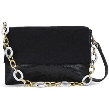 Bosanova Bandolera Bolso negro con cadena mármol