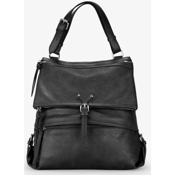 Bosanova Mochila Mochila negra grande con solapa