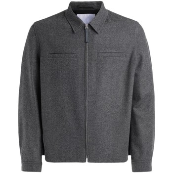 Kenzo Chaqueta de punto Chaqueta de lana gris cuello camisa
