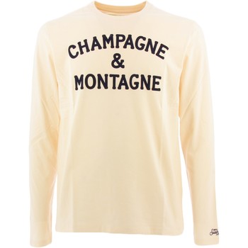 Mc2 Saint Barth Camiseta manga larga LYON MONCHAMP 11 Camiseta hombre Crema
