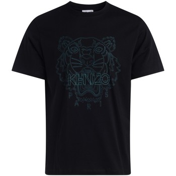 Kenzo Camiseta Camiseta Tiger de algodón negro