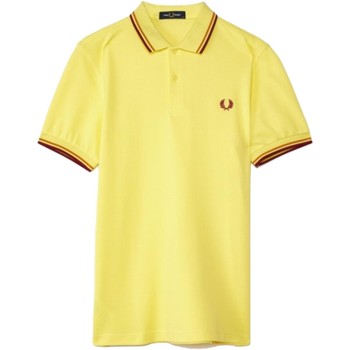 Fred Perry Polo POLO AMARILLO FRANAJ ROJA MANGA CORTA