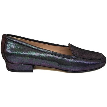 Gennia Mocasines MAGIA Piel con Grabado Tornasol Violeta y Verde