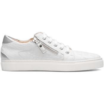 Gennia Zapatillas Zapatillas Casual Deportivas Blancas Piel Mujer Cordones - BETH