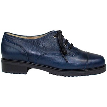 Gennia Zapatos Mujer Oxford Blucher Azules Mujer Casual Piel Planos Cordones - JANET