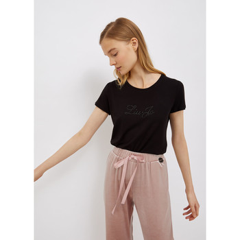 Liu Jo Camiseta Camiseta negra con logotipo