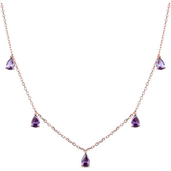 Luxenter Collar Collar Haelar Con Baño Oro Rosa De 18 Quilates