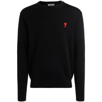 Ami Paris Jersey Suéter de lana negra con logotipo