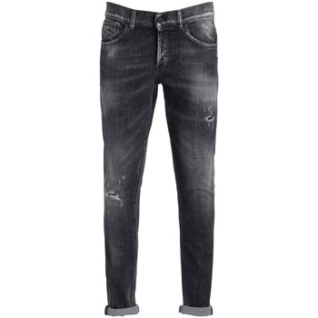 Dondup Pantalón pitillo Jeans George corte ajustado negro efecto rotos