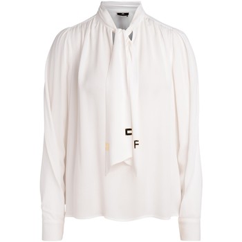 Elisabetta Franchi Camisa Camisa marfil con iniciales oro
