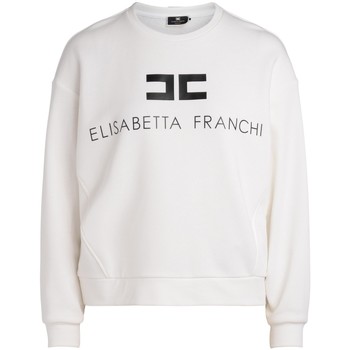 Elisabetta Franchi Jersey Sudadera de algodón marfil